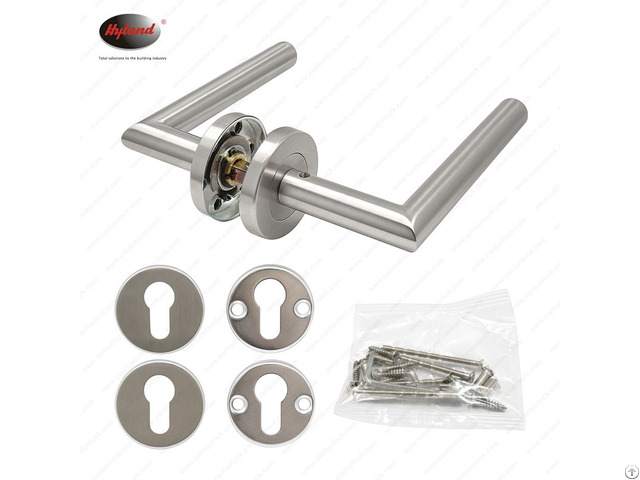 Hyland Oem European Tubular Lever Mortise Lock Stainless Steel Handle Set For Interior Doors 9014