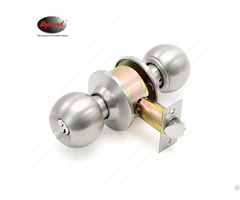 Stainless Steel Ball Knob Lock Keyed Entry Deadbolt Lockset For Interior Wooden Doors 587 Sset