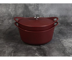 Matte Enamel Cast Iron Barbecue Dutch Oven Set