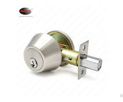 Satin Finish Single Cylinder Deadbolt Stainless Steel Body With Brass Key Set D101 Ss