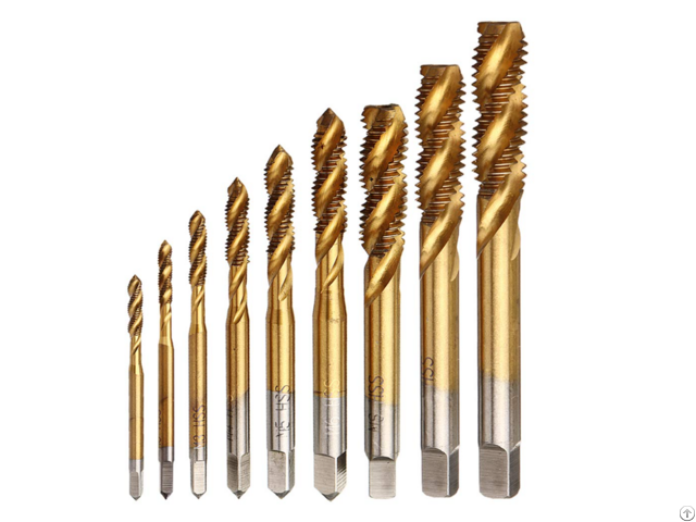 Machine Screw Tap Set Titanium Spiral Flute Drill Taps Metric