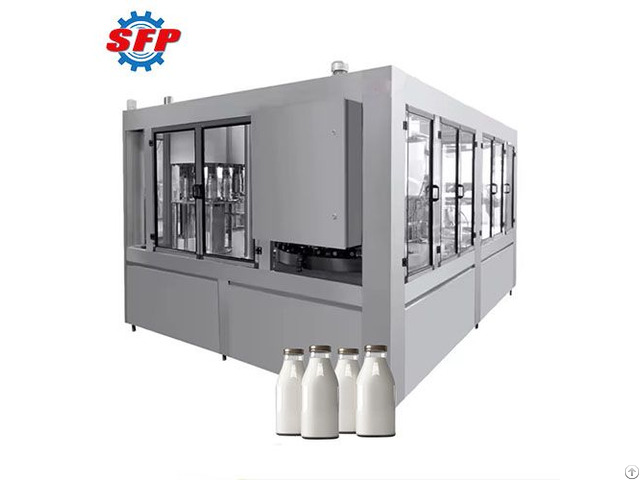 Food Grade Automatic Milk Liquid Glass Bottle Filling Machine For Dairy Production