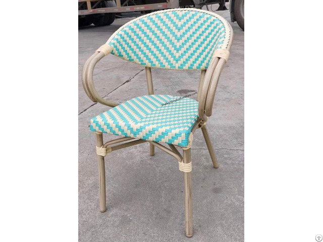 Modern Promotion French Style Outdoor Bar Wicker Bistro Cafe Chairs