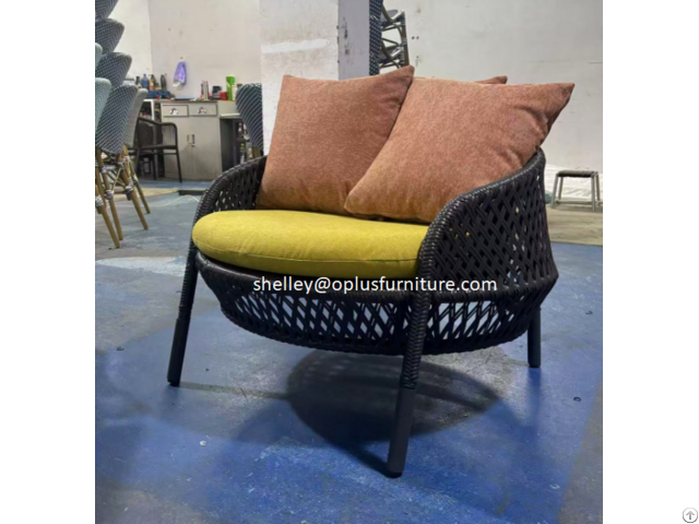 Modern Design Architectural Contract Resort Villa Hotel Aluminum Frame Wicker Outdoor Sofa