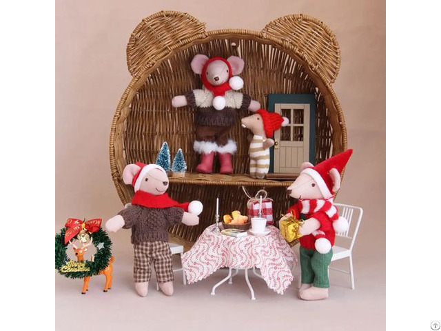 Handmade Christmas Matchbox Mouse Toy