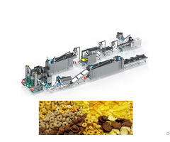 Automatic Twin Screw Extrusion Crispy Corn Flakes Making Machine Breakfast Cereal Machienry