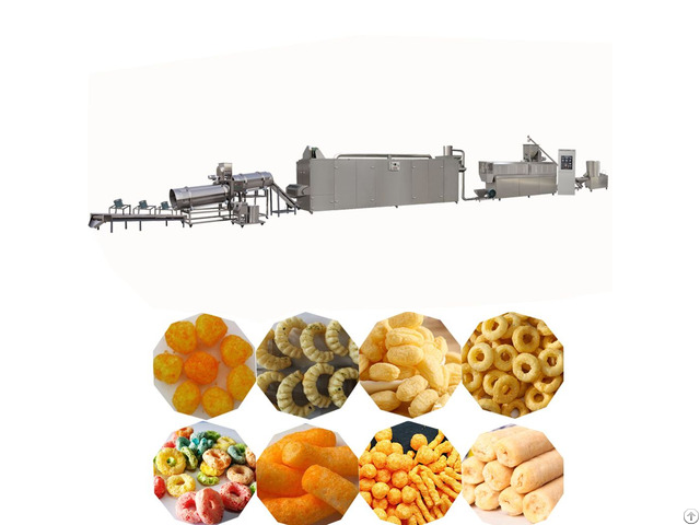 Twin Screw Extruder Corn Puff Snacks Making Machine