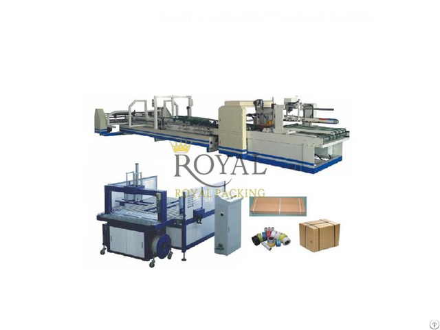 Mjzxj 1 Automatic Folder Gluer And Strapping Machine