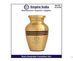 Brass Keepsake Cremation Urn Small Ash Storage Jar For Memorial Funeral Empire India Moradabad