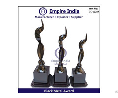 Modern Black Metal Award Trophy Designer Recognition Sculpture Empire India Moradabad