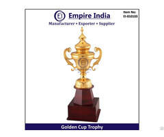 Classic Golden Cup Trophy Premium Metal Award Manufacturer Empire India Moradabad