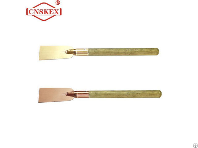 Non Sparking Long Wooden Handle Scraper