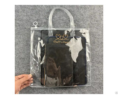 Customizable Clear Pvc Plastic Ziplock Bag With Handle And Zipper