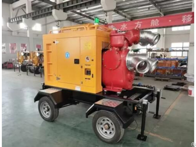 Mobile Trailer Mounted Self Priming Diesel Water Pumps