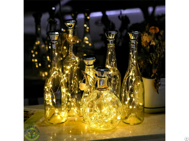 Led Solar Bottle Cork String Lights For Wedding And Holiday Decor