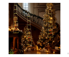 Led Santa Climbing Ladder String Lights Waterproof Outdoor Christmas Decoration