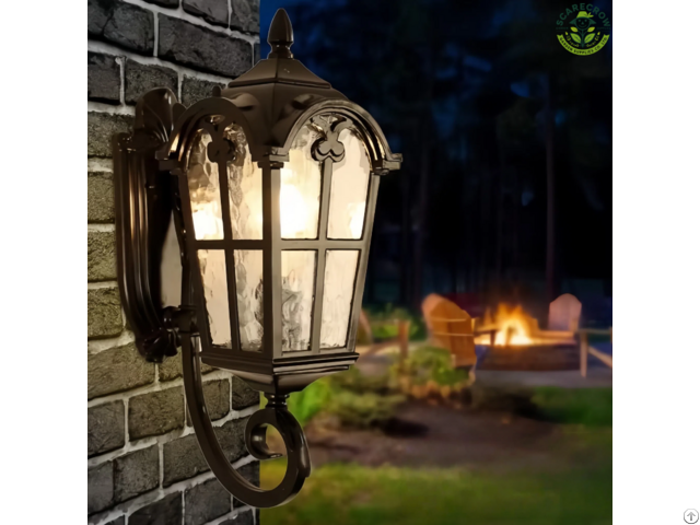 Ip65 Outdoor Solar Led Wall Light Aluminum Waterproof Lamp For Garden Villa Gate And Balcony