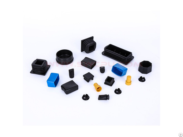 Plastic Molding Profile End Plugs Square Tubing Pipes Caps For Steel Tube