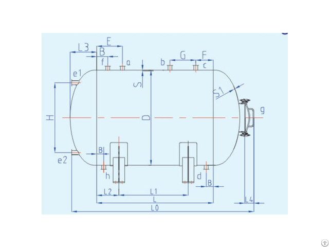 Glass Lined Horizontal Storage Tank 12500l