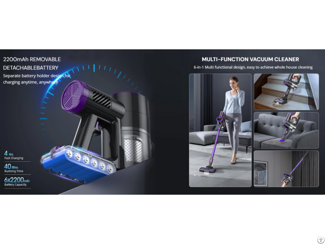 Lincinco V8 Cordless Vacuum Cleaner Brushless Motor