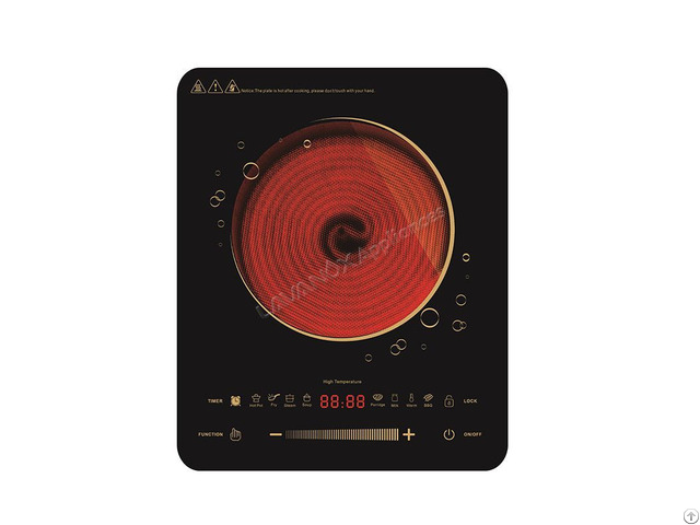 At 5 Ultra Thin Single Infrared Cooker Double Ring Heating 2200w