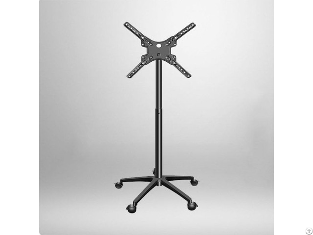 Corner Mobile Tv Trolley Stand Motorized Cart