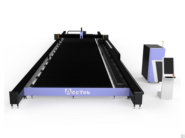 Large Forma Ground Rail Fiber Laser Cutting Machine