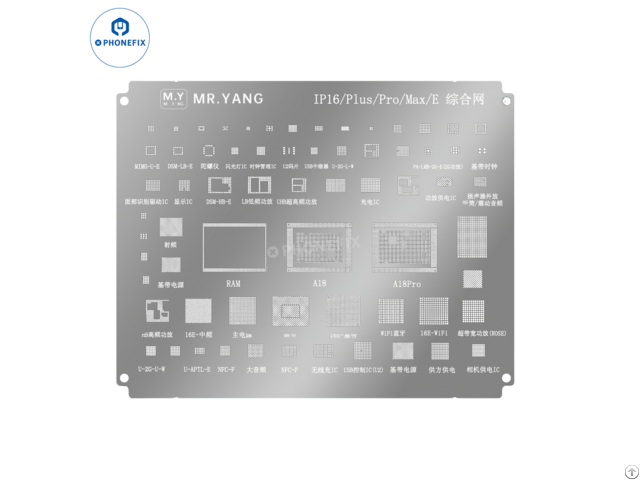 Ycs M Y Comprehensive Reballing Stencil For Iphone Drones Laptop