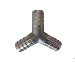 Custom Stainless Steel 304 316 Casting Y Shaped Hose Fitting