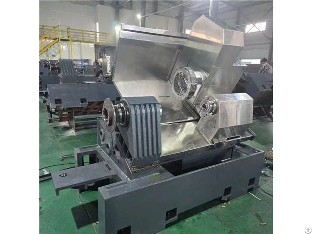 Stds52 46 Single Turret Dual Spindles Cnc Slant Bed Lathe
