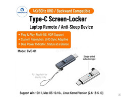 Type C Graphics Card 4k Uhd Virtual Display Adapter Edid Emulator