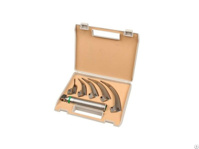 Fiber Optic Laryngoscope Set Of 5 Blades