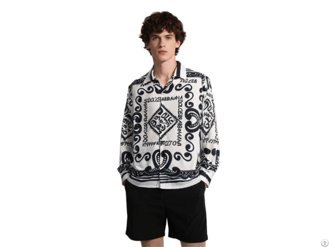 Monochrome Sicilian Logo Scarf Shirt