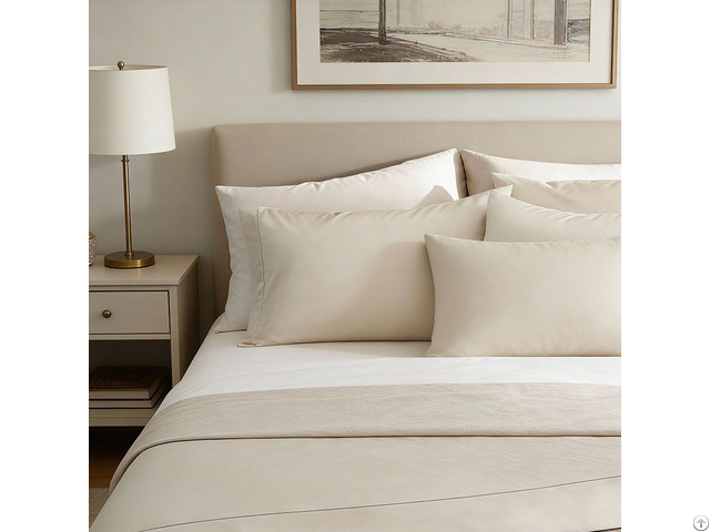 High Quality 100% Cotton Standard Queen And King Size Down Proof Pillow Shell With Piping