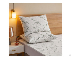 Hypoallergenic Knitted Cooling Bamboo Pillow Case For Sleep Camping Nursing Hotel Use