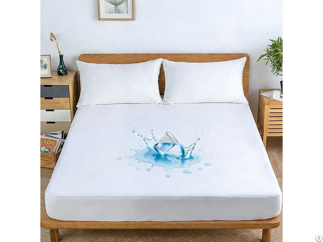 Support Customized Comfortable Soft Jersey Waterproof Mattress Protector For Hotel Hospital Home