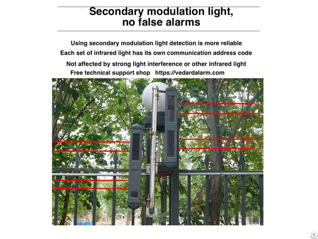 100m Long Range Solar Wireless Infrared Barrier 433mhz Rf For Outdoor Security