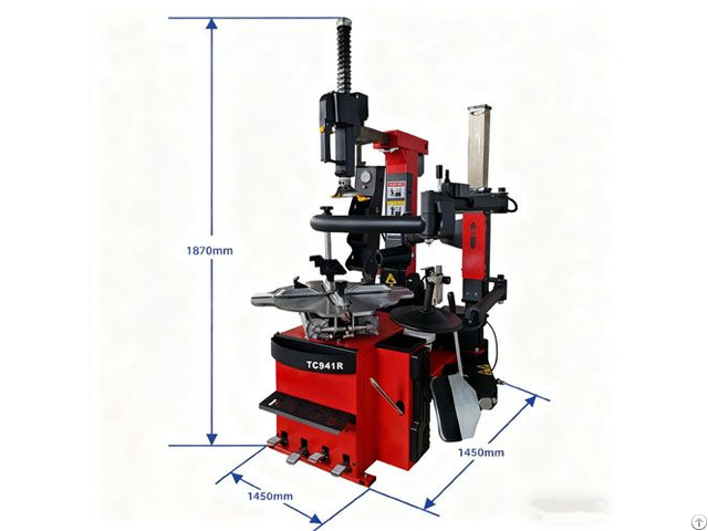 Right Assist Arm Tilting Column Fully Automatic Tire Changer