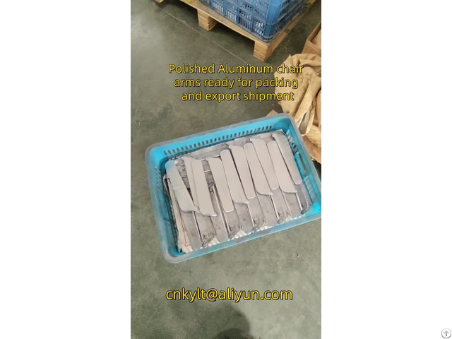 Polished Aluminum Chair Arms Are Ready For Packing And Export Shipment