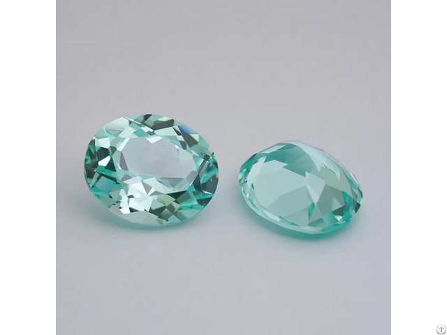 Paraiba Color Oval Cut Lab Grown Sapphire