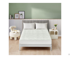 Wholesale Pure Color Quilted Topper Cover Waterproof Mattress Protector With Elastic Straps