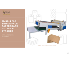 Mjsd 4 Plc Single Face Paperboard Cutter And Automatic Stacker