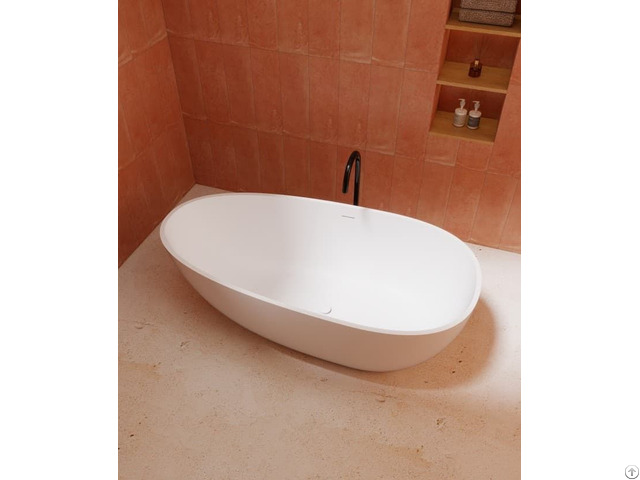 Bz01 01s Egg Shape Classical Freestanding Solid Surface Bathtub