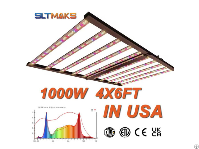 Sltmaks 4x6ft 1000w Led Grow Lights With Samsung Leds And Sosen Driver Ppe 2 9 μmol J