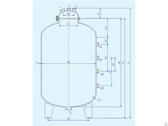 Glass Enamelled Vertical Storage Tank