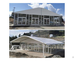 Glass Wedding Curved Marquee Tent