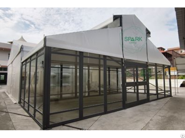 Aluminum Atrium Tent With Glass Walls