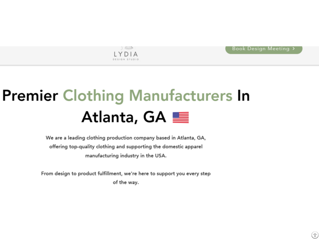 Lydia Design Studio Custom Clothing Manufacturer