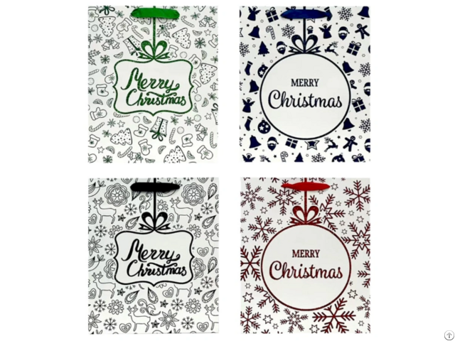 Oem Assorted Monochrome Christmas Gift Bag Set