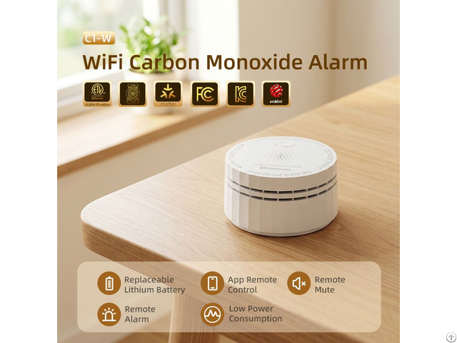 Ul2034 Certified Wifi Carbon Monoxide Alarm With Real Time Alerts And Remote Control